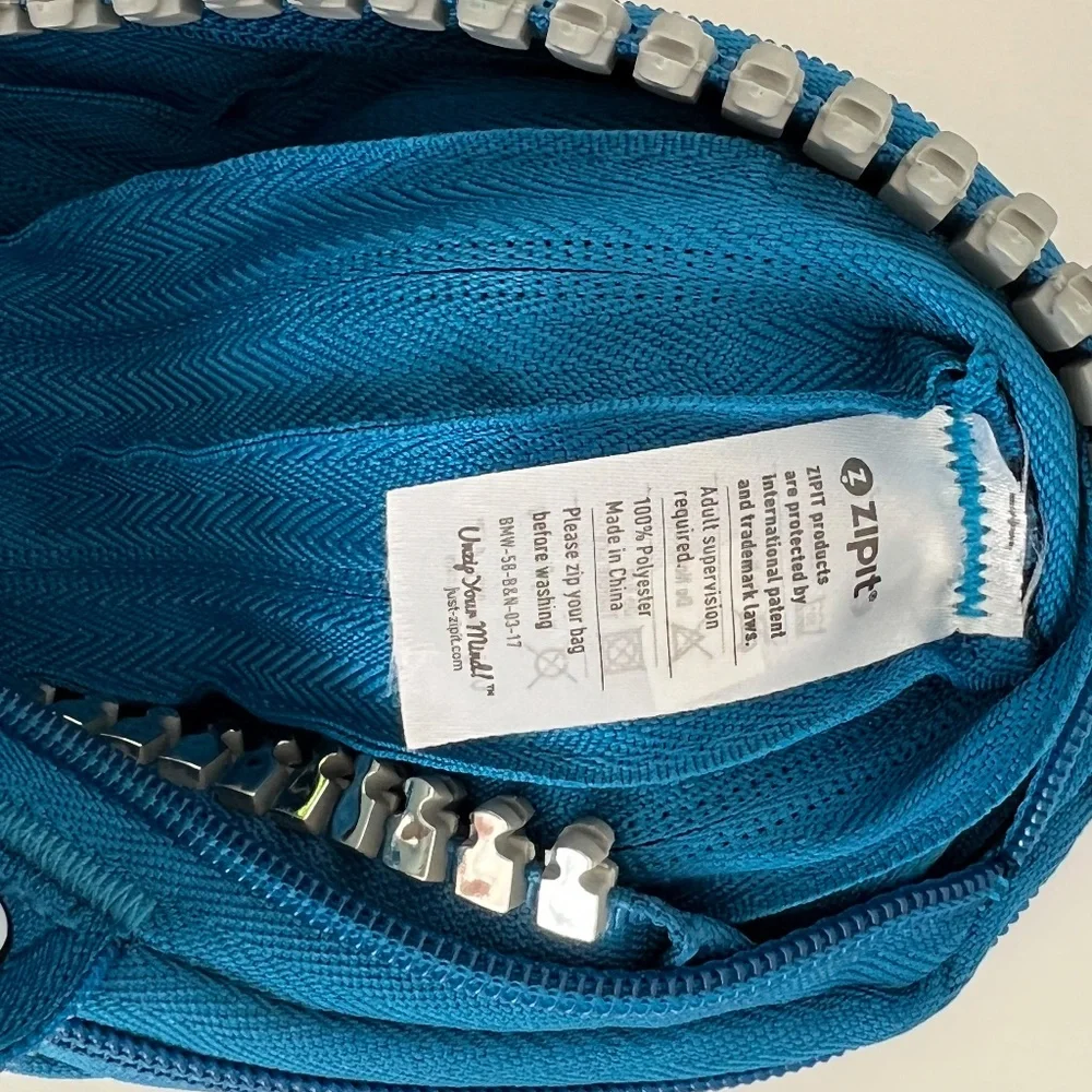 ZIPIT Monster Grillz Small Pencil Case Make Up Pouch Blue